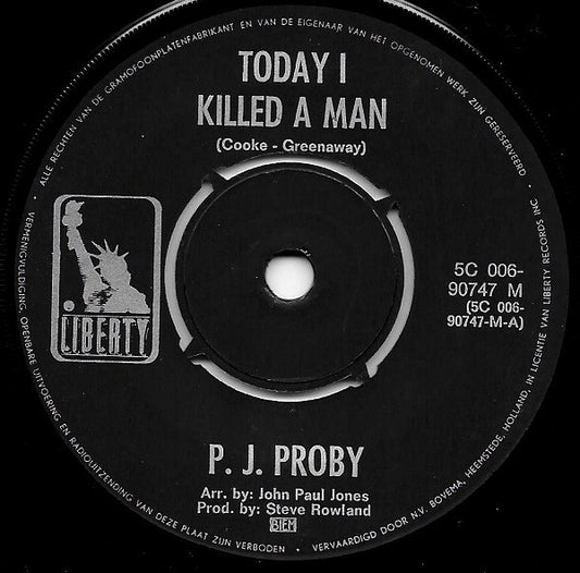 P.J. Proby - Today I Killed A Man 15781 Vinyl Singles Hoes: Generic