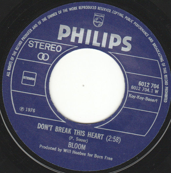 Bloom - Don't Break This Heart 30737 Vinyl Singles Goede Staat