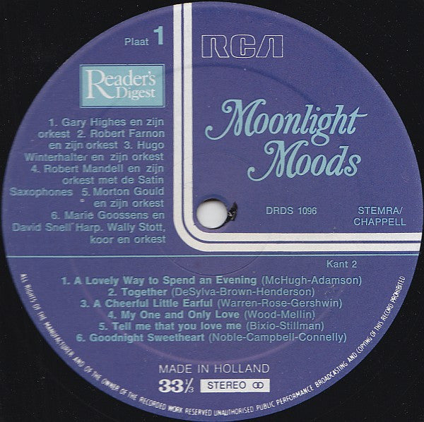 Various - Moonlight Moods (LP) 41814 Vinyl LP Goede Staat