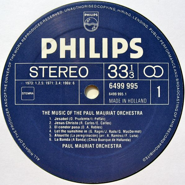 Paul Mauriat Orchestra - The Music Of The Paul Mauriat Orchestra (LP) 40796 43985 Vinyl LP VINYLSINGLES.NL