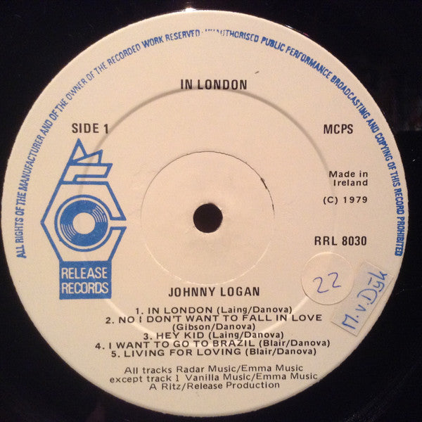 Johnny Logan - In London (LP) 49036 Vinyl LP VINYLSINGLES.NL