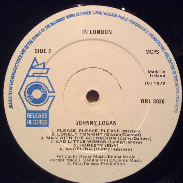 Johnny Logan - In London (LP) 49036 Vinyl LP VINYLSINGLES.NL