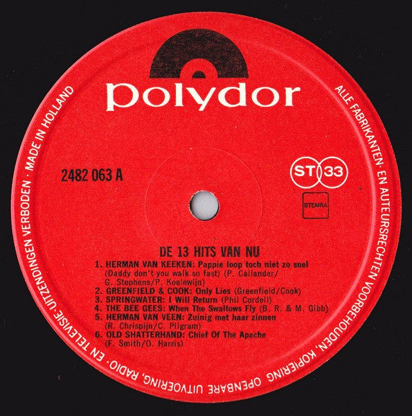 Various - De 13 Hits Van Nu (LP) 41188 42979 49524 Vinyl LP VINYLSINGLES.NL