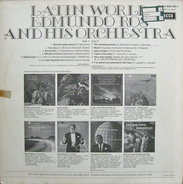 Edmundo Ros & His Orchestra - Latin World (LP) 49672 Vinyl LP Goede Staat