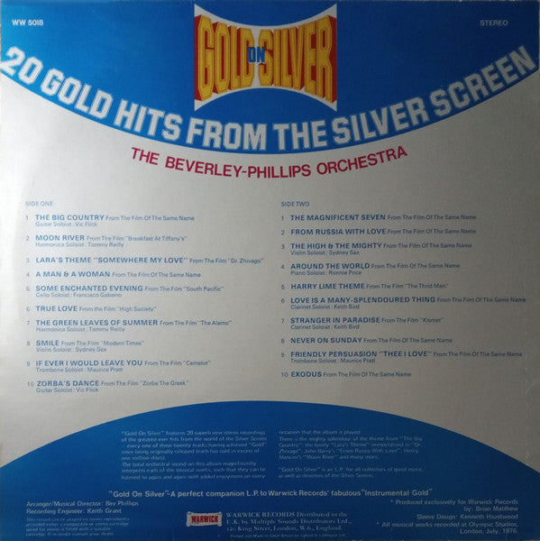 Beverley-Phillips Orchestra - Gold On Silver (LP) 42539 Vinyl LP Goede Staat