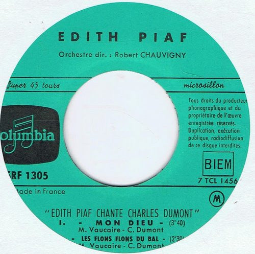 Edith Piaf - Edith Piaf Chante Charles Dumont (EP) 14932 Vinyl Singles EP VINYLSINGLES.NL