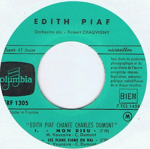 Edith Piaf - Edith Piaf Chante Charles Dumont (EP) 14932 Vinyl Singles EP Goede Staat