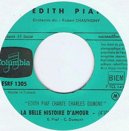 Edith Piaf - Edith Piaf Chante Charles Dumont (EP) 14932 Vinyl Singles EP VINYLSINGLES.NL