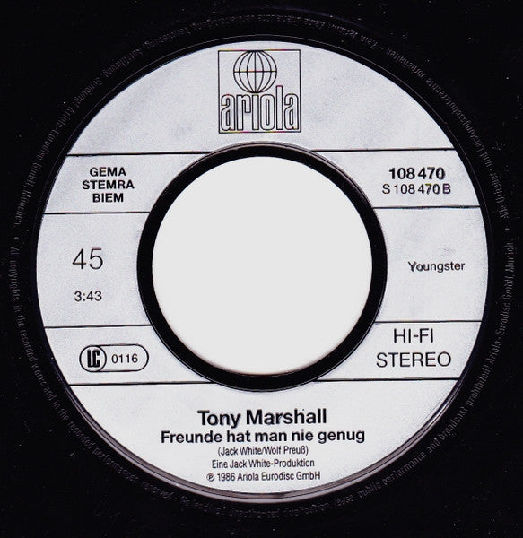 Tony Marshall - In Freudenstadt Im Schwarzwald 29584 Vinyl Singles VINYLSINGLES.NL