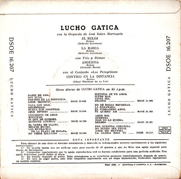 Lucho Gatica - Lucho Gatica (EP) 03858 Vinyl Singles EP VINYLSINGLES.NL