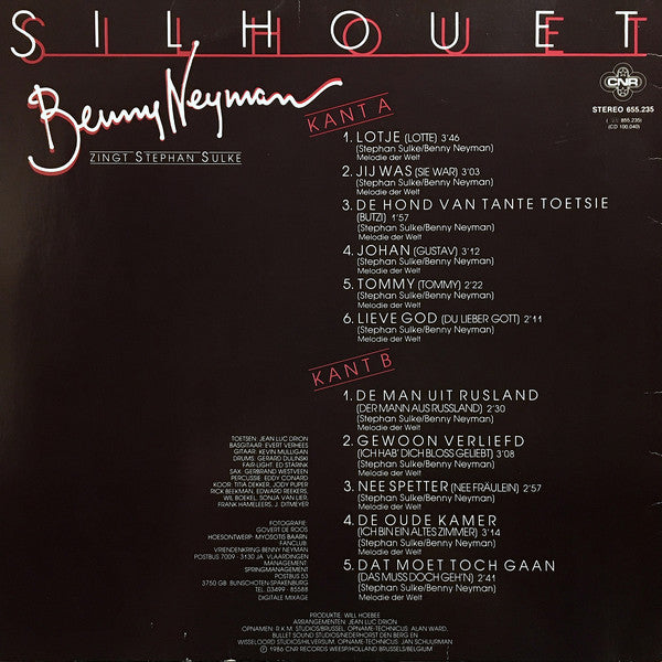Benny Neyman - Silhouet (LP) Vinyl LP Vinyl Very Good (VG) <br> Hoes Good Plus (G+)