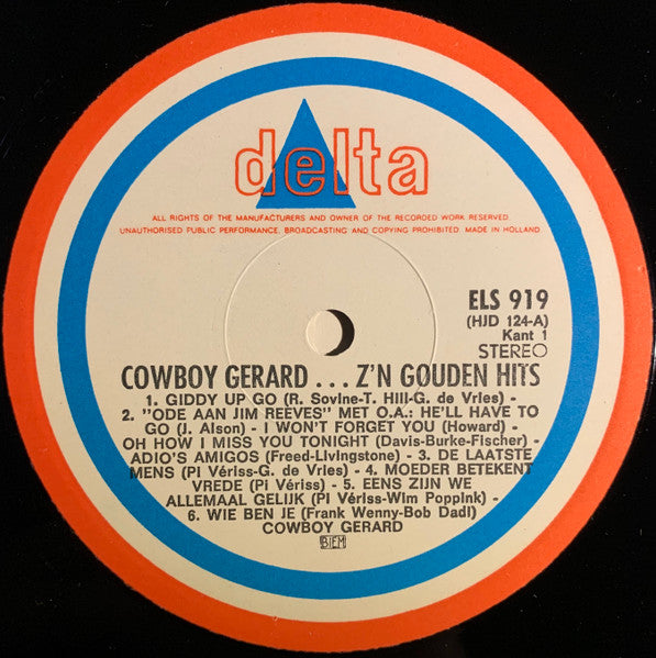 Cowboy Gerard - Z'n Gouden Hits (LP) 48758 Vinyl LP Goede Staat