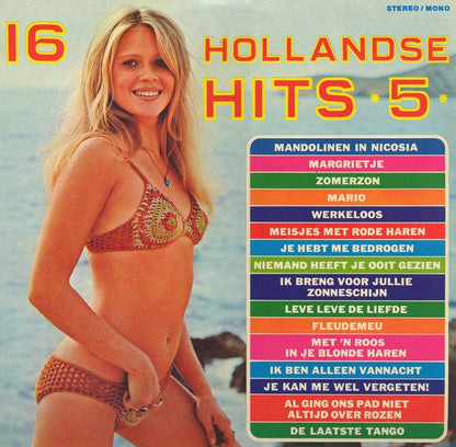 Various - 16 Hollandse Hits 5 (LP) 49126 Vinyl LP Vinyl Very Good (VG) <br> Hoes Good Plus (G+)