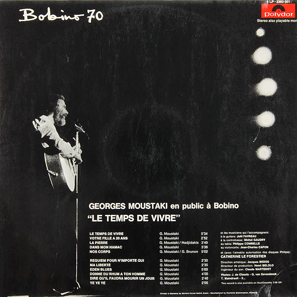 Georges Moustaki - Bobino 70 (LP) Vinyl LP VINYLSINGLES.NL