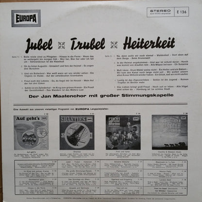 Jan Maaten-Chor - Jubel Trubel Heiterkeit (LP) 42175 Vinyl LP VINYLSINGLES.NL