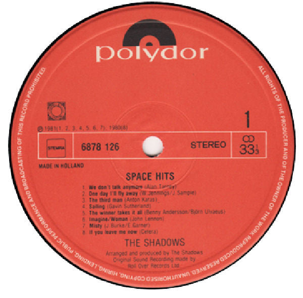 Shadows - Space Hits (LP) 40174 Vinyl LP VINYLSINGLES.NL