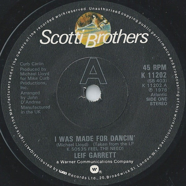 Leif Garrett - I Was Made For Dancin' Vinyl Singles VINYLSINGLES.NL