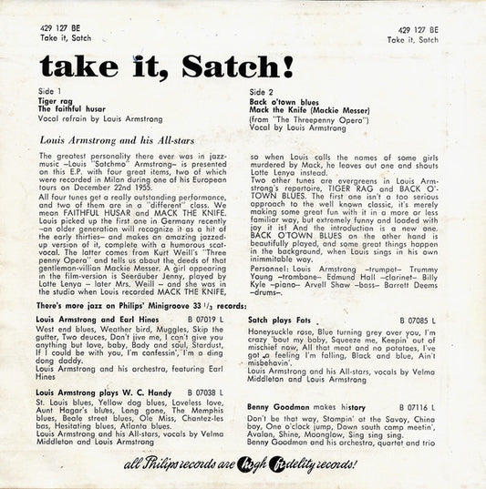 Louis Armstrong And His All-Stars - Take It, Satch!