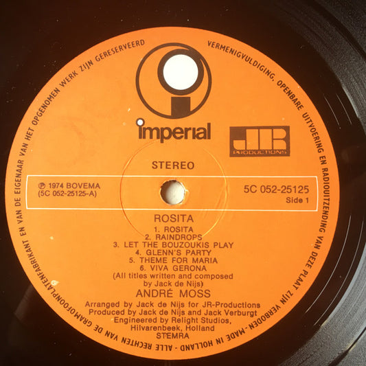 Andre Moss - Rosita (LP) Vinyl LP Vinyl Zeer Goed / Hoesje Goed "VINYLSINGLES.NL"