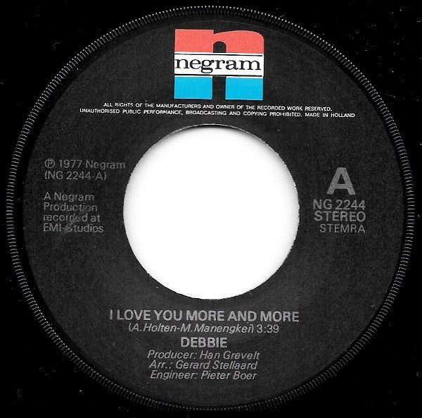 Debbie - I Love You More And More 29744 Vinyl Singles Goede Staat