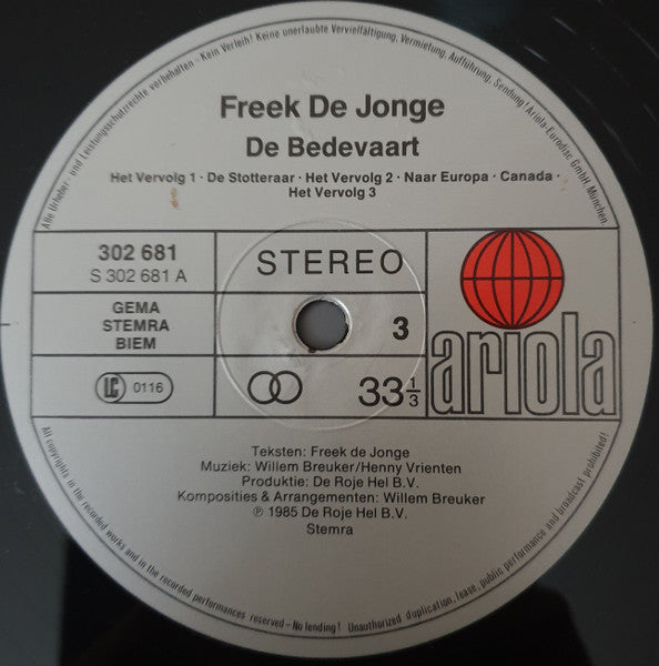 Freek de Jonge - De Bedevaart (LP) 46501 Vinyl LP VINYLSINGLES.NL