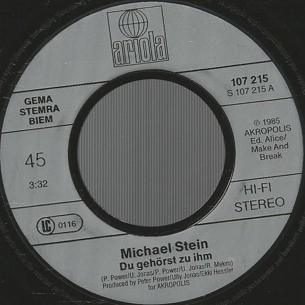 Michael Stein - Du Gehörst Zu Ihm 21656 Vinyl Singles Goede Staat