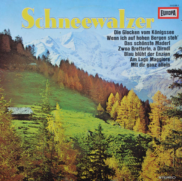 Alfons Zitz , Die Zürisee Musikanten - Schneewalzer (LP) Vinyl LP Vinyl Very Good (VG) <br> Hoes Good Plus (G+)