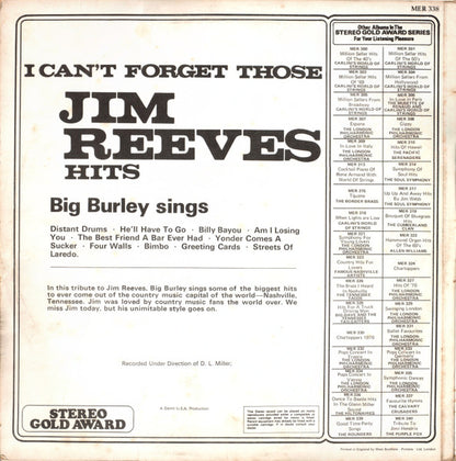 Big Burley - I Can't Forget Those Jim Reeves Hits (LP) 43447 Vinyl LP VINYLSINGLES.NL