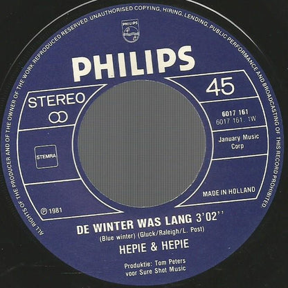 Hepie & Hepie - De Winter Was Lang 17436 36807 Vinyl Singles Goede Staat