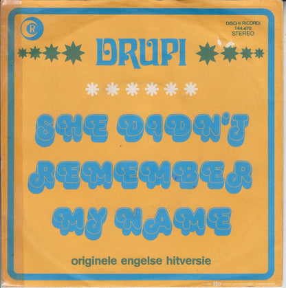 Drupi - She Didn't Remember My Name 16376 06815 Vinyl Singles Goede Staat