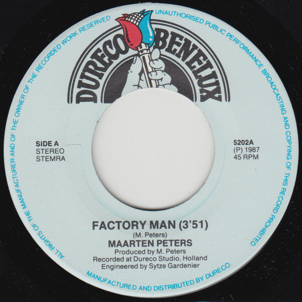 Maarten Peters & The Dream - Factory Man 16476 Vinyl Singles Goede Staat