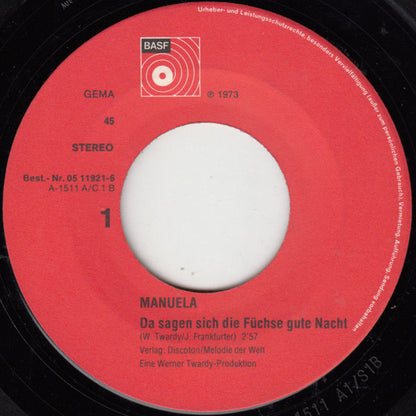 Manuela - Da Sagen Sich Die Füchse Gute Nacht Vinyl Singles Vinyl (VG) <br> Hoes (G+)