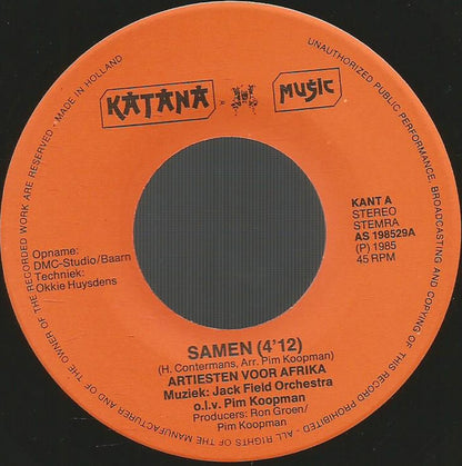 Artiesten Voor Afrika - Samen 12528 Vinyl Singles VINYLSINGLES.NL