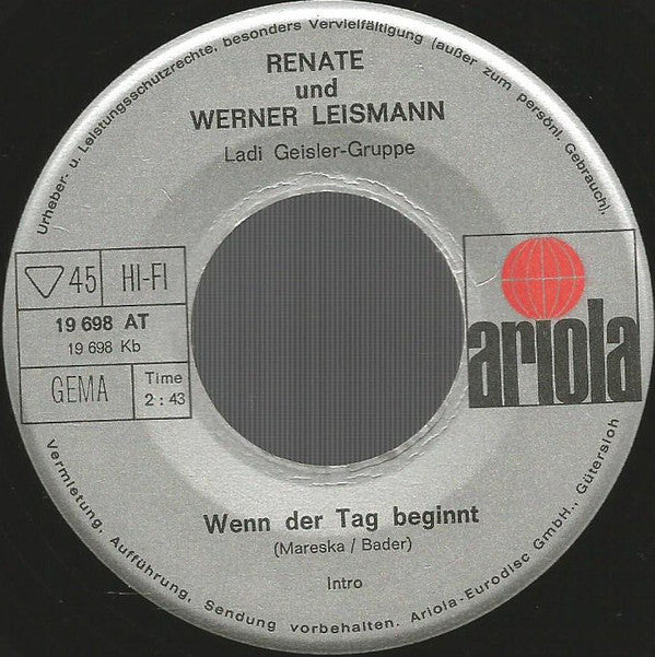 Renate Und Werner Leismann - Nimm Mich Mit Nach Haus 15890 Vinyl Singles Goede Staat