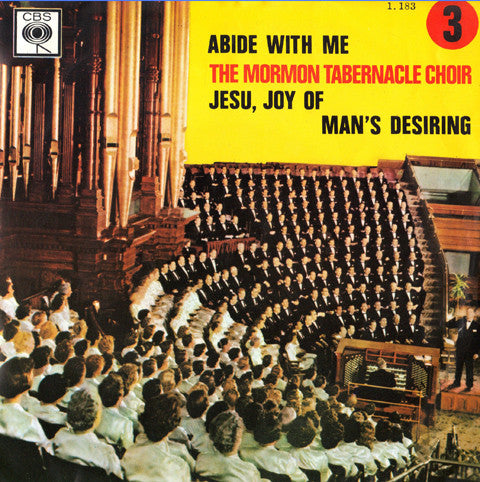 Mormon Tabernacle Choir - Abide With Me Vinyl Singles Vinyl Very Good (VG) <br> Hoes Good Plus (G+)