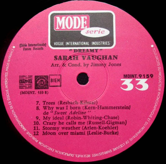 Sarah Vaughan - Dreamy (LP)