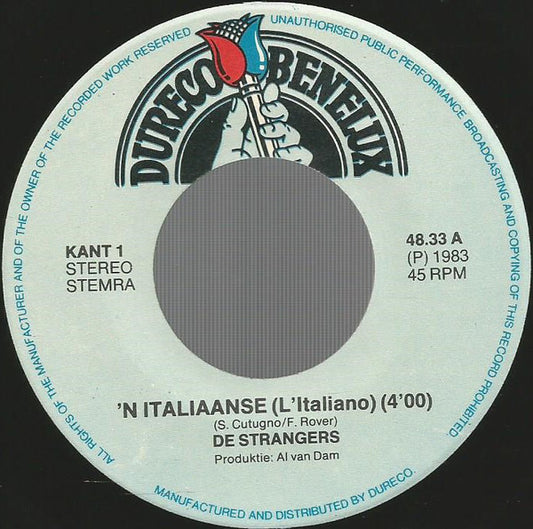 Strangers - 'n Italiaanse 28209 Vinyl Singles Media G+ / Sleeve Sticker