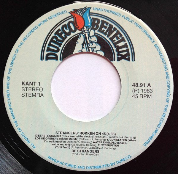 Strangers - Strangers' Rokken On * Vinyl Singles Vinyl Very Good (VG) <br> Hoes Good Plus (G+)
