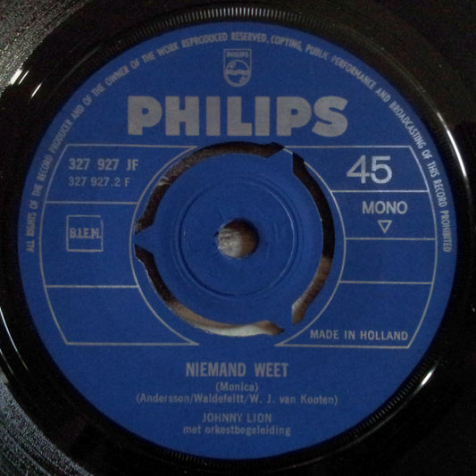 Johnny Lion - Tjingeling 19151 Vinyl Singles Vinyl Zeer Goed / Hoesje Generic "VINYLSINGLES.NL"