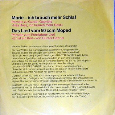Hermann Hoffmann - Marie - Ich Brauch Mehr Schlaf 21593 Vinyl Singles VINYLSINGLES.NL