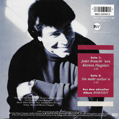 Roy Black - Jeder Braucht 'Nen Kleinen Flugplatz Vinyl Singles Vinyl Very Good (VG) <br> Hoes Good Plus (G+)