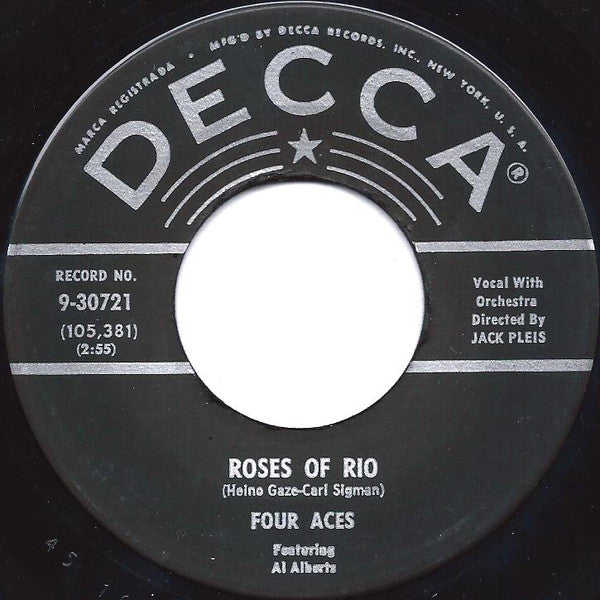 Four Aces - Roses Of Rio Vinyl Singles VINYLSINGLES.NL
