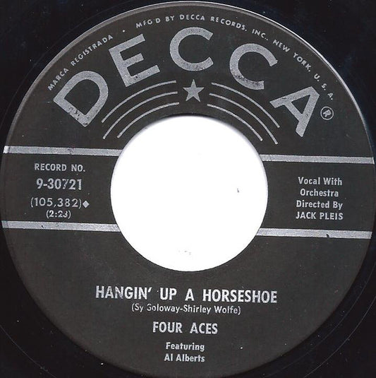 Four Aces - Roses Of Rio Vinyl Singles Media VG+ \ Sleeve G+