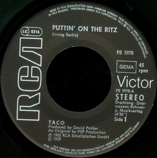 Taco - Puttin' On The Ritz 28736 Vinyl Singles VINYLSINGLES.NL