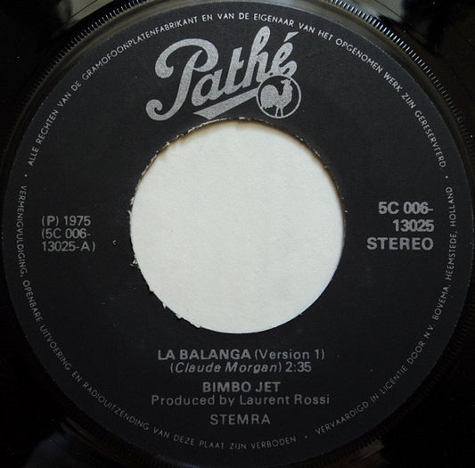 Bimbo Jet - La Balanga 19571 Vinyl Singles Hoes: Generic