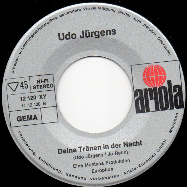 Udo Jurgens - Vergiß Die Liebe Nicht Vinyl Singles VINYLSINGLES.NL