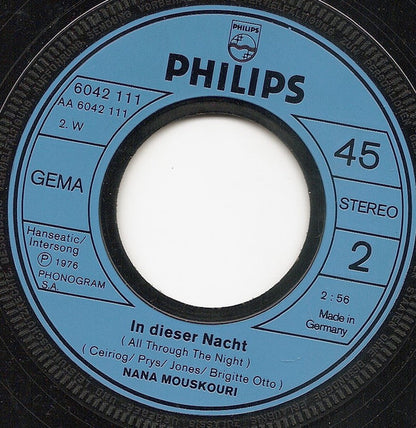 Nana Mouskouri - Schau Mich Bitte Nicht So An 02851 Vinyl Singles VINYLSINGLES.NL