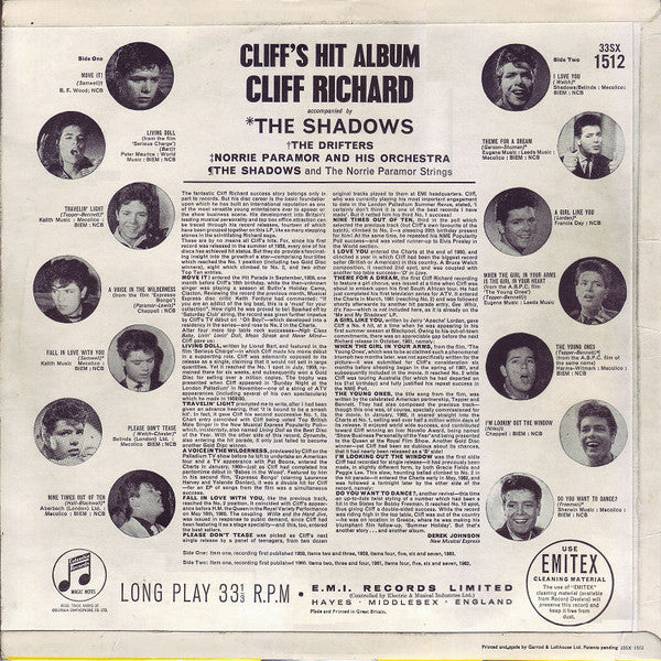 Cliff Richard - Cliff's Hit Album (LP) Vinyl LP VINYLSINGLES.NL