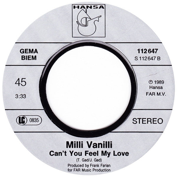 Milli Vanilli - Girl I'm Gonna Miss You 34413 31642 26939 17462 21917 34258 Vinyl Singles VINYLSINGLES.NL