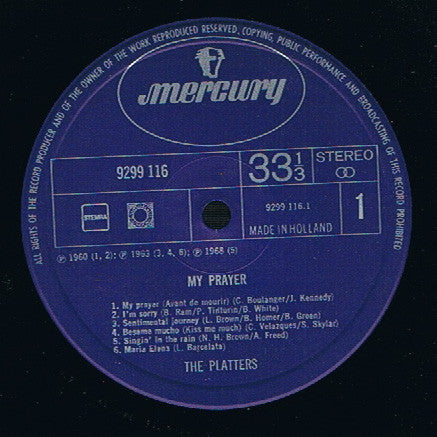 Platters - My Prayer (LP)